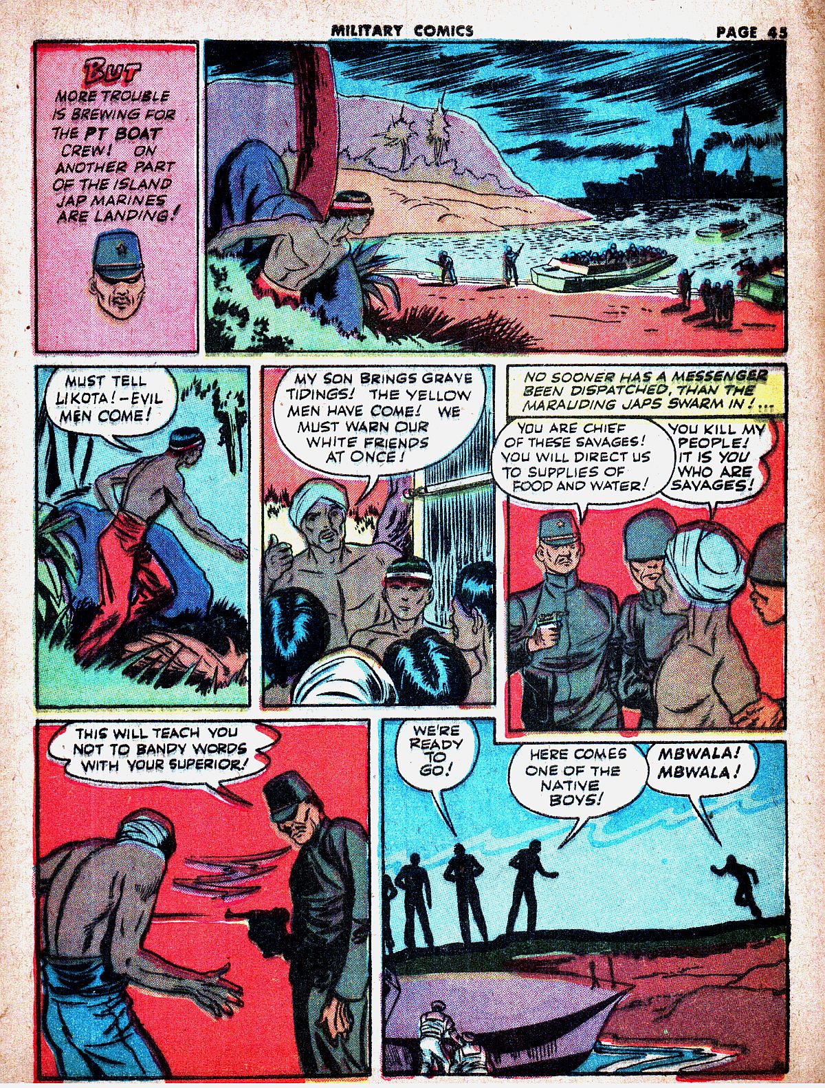 Military Comics #19 (Quality Comics), page 47. Public domain (US).