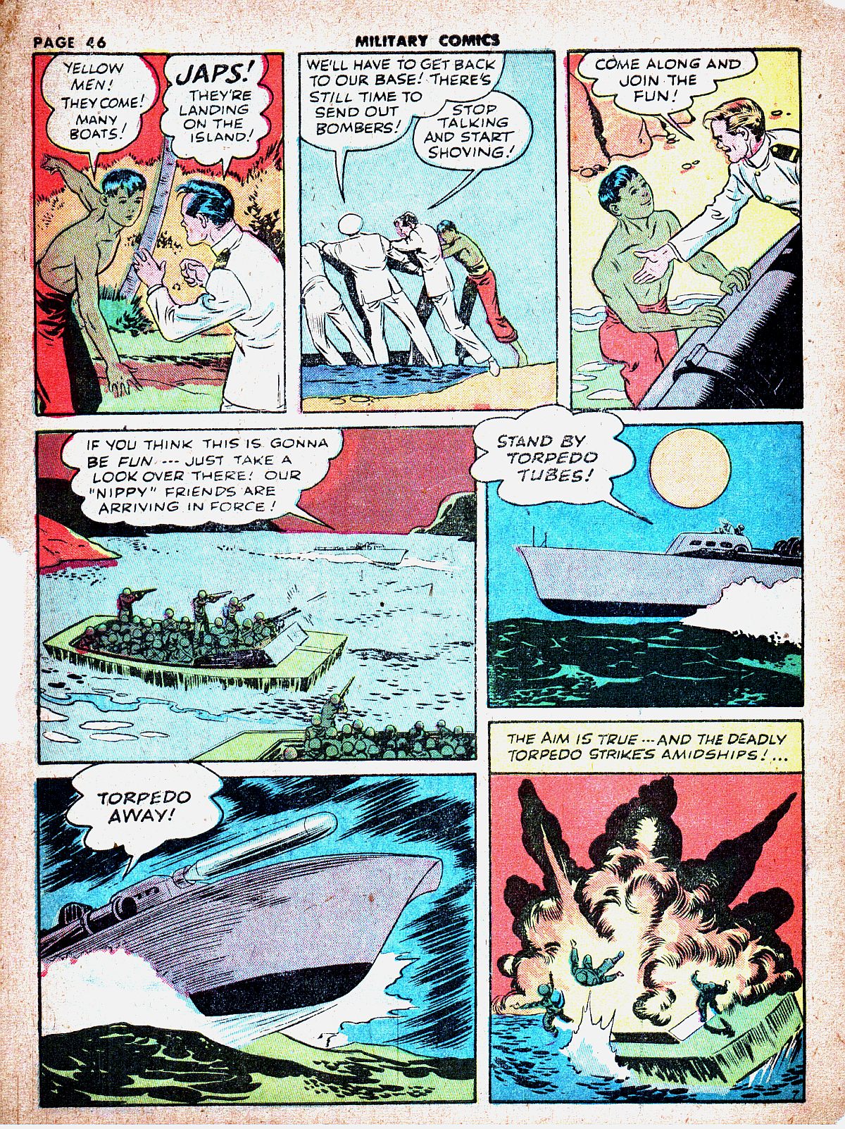 Military Comics #19 (Quality Comics), page 48. Public domain (US).
