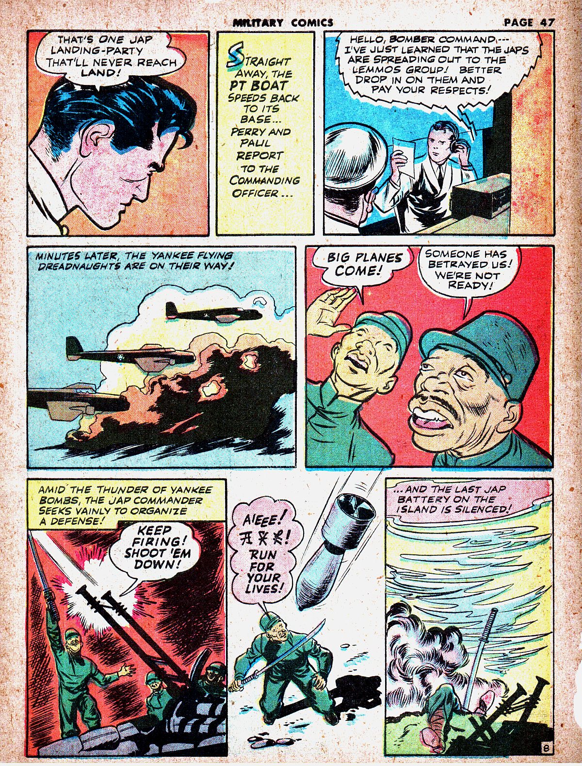 Military Comics #19 (Quality Comics), page 49. Public domain (US).