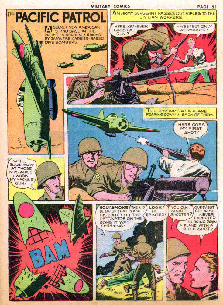 Military Comics #19 (Quality Comics), page 53. Public domain (US).