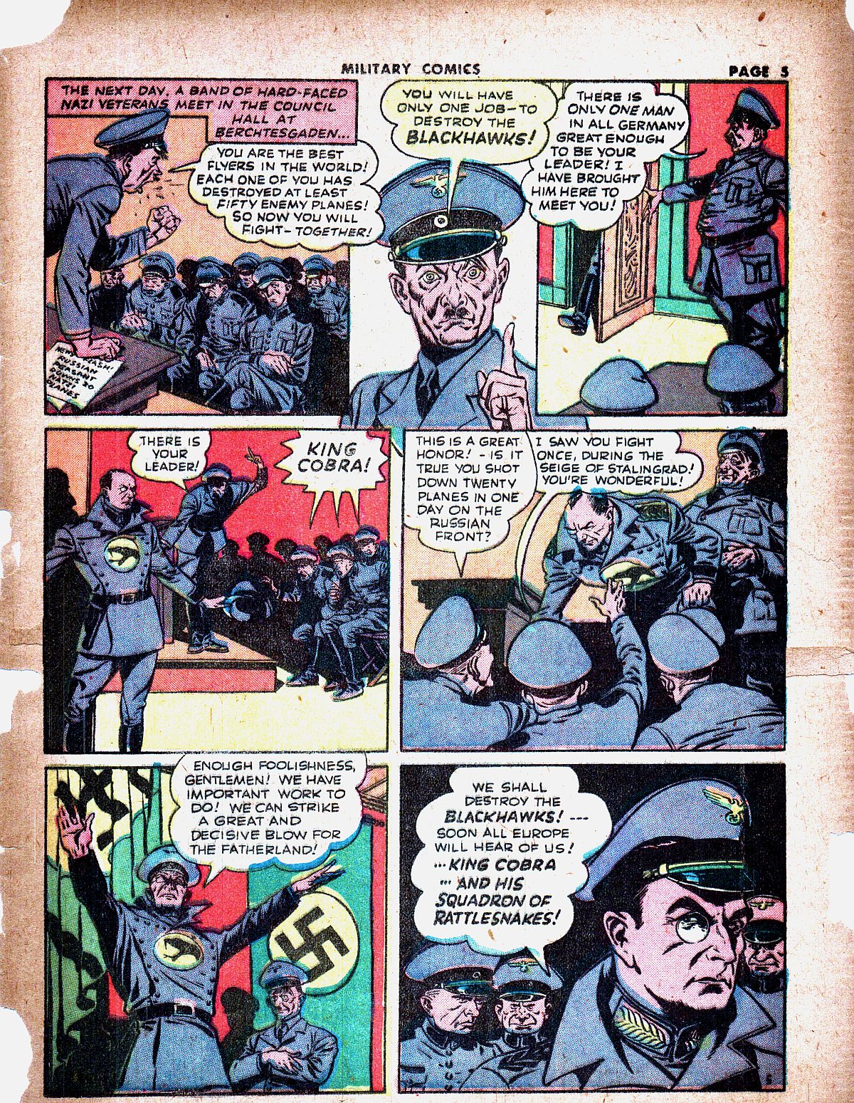 Military Comics #19 (Quality Comics), page 7. Public domain (US).