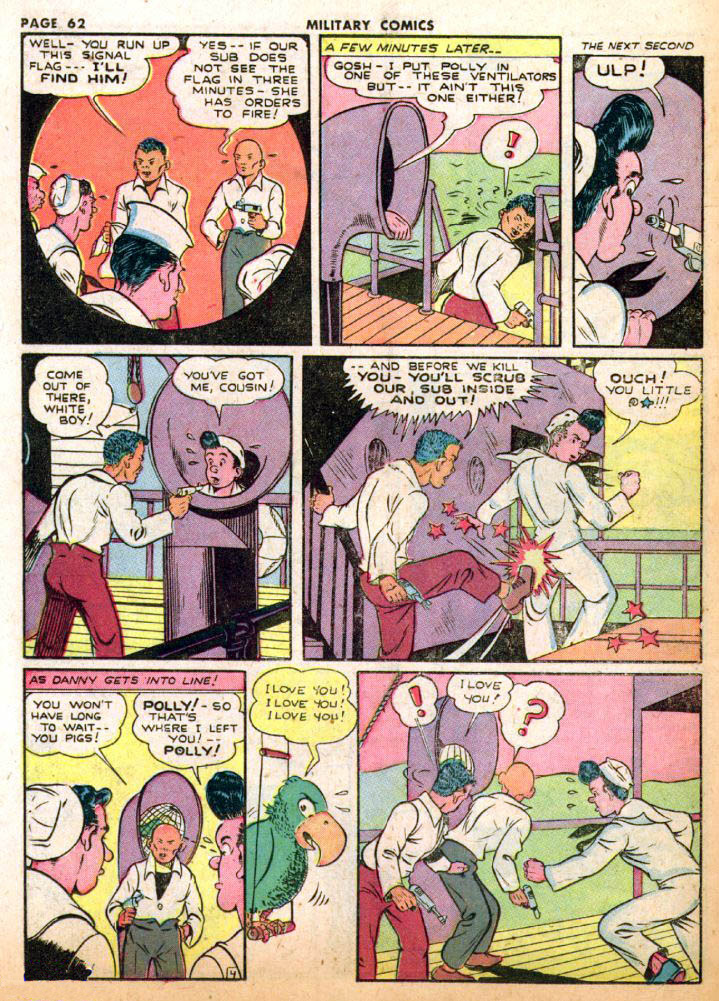 Military Comics #19 (Quality Comics), page 64. Public domain (US).