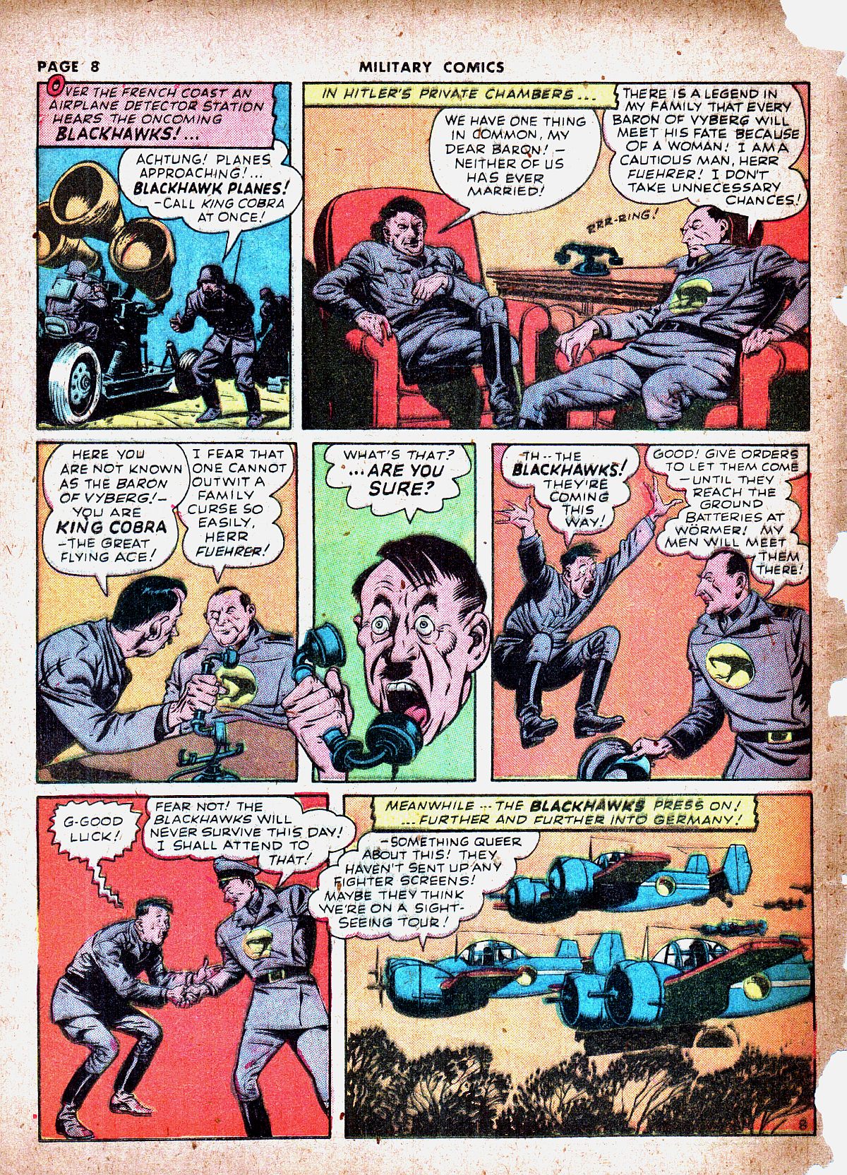 Military Comics #19 (Quality Comics), page 10. Public domain (US).