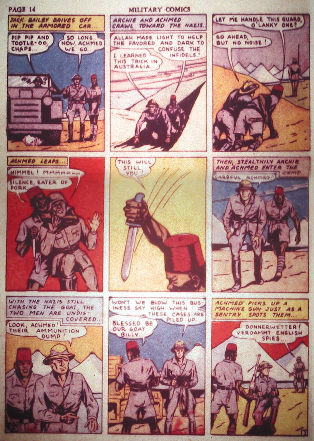 Military Comics #2 (Quality Comics), page 16. Public domain (US).