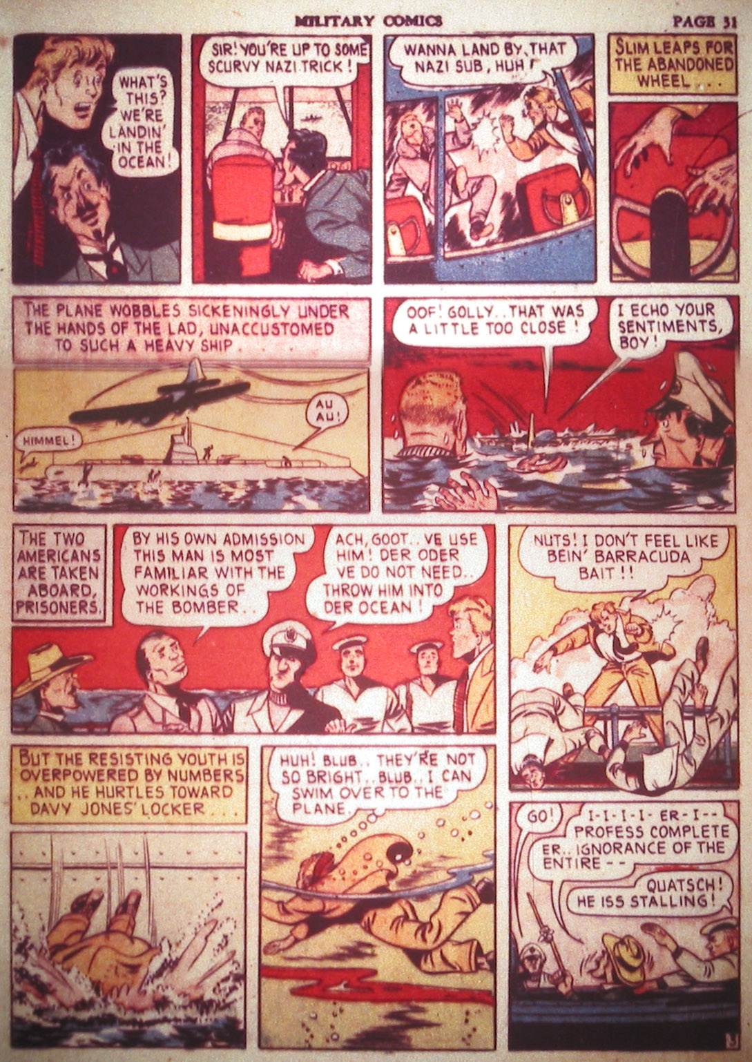 Military Comics #2 (Quality Comics), page 33. Public domain (US).