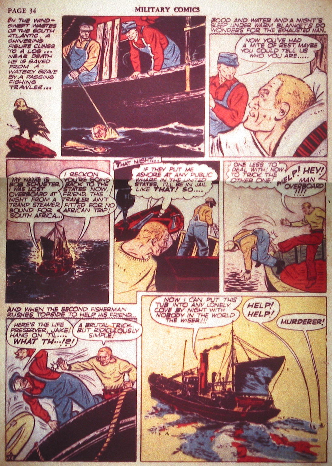 Military Comics #2 (Quality Comics), page 36. Public domain (US).