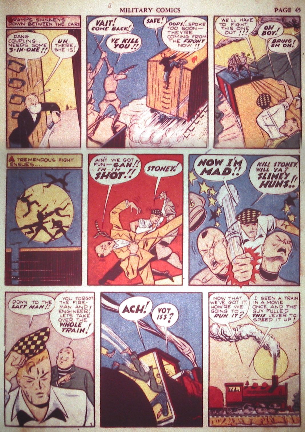 Military Comics #2 (Quality Comics), page 47. Public domain (US).