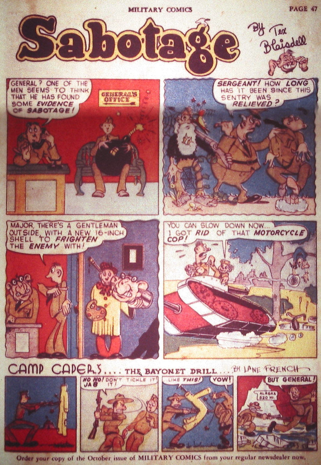 Military Comics #2 (Quality Comics), page 49. Public domain (US).