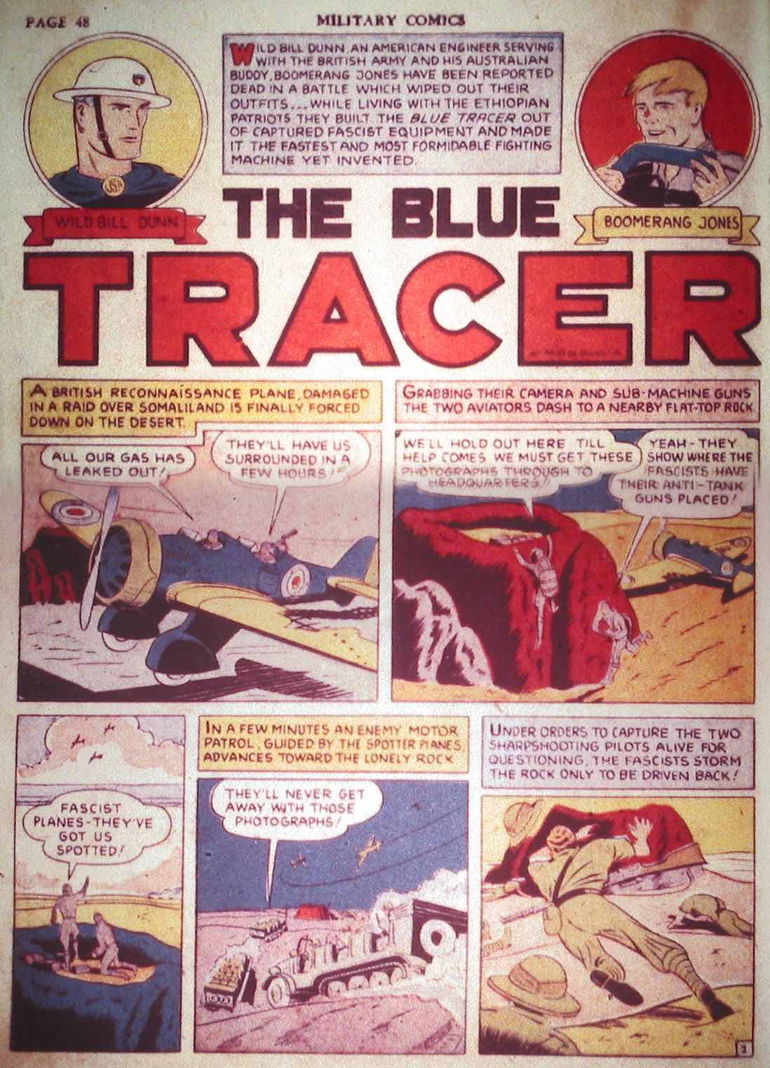 Military Comics #2 (Quality Comics), page 50. Public domain (US).