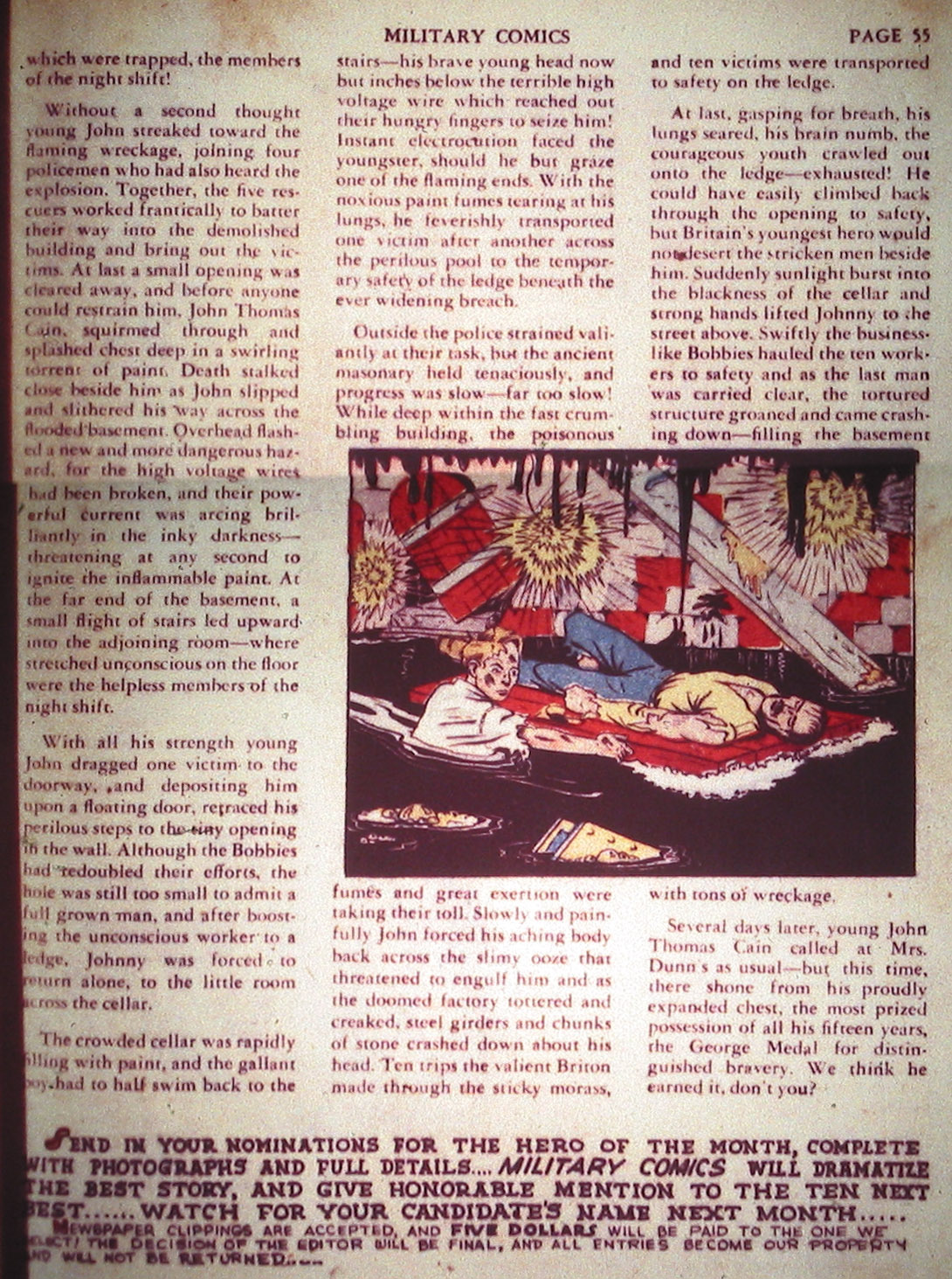 Military Comics #2 (Quality Comics), page 57. Public domain (US).