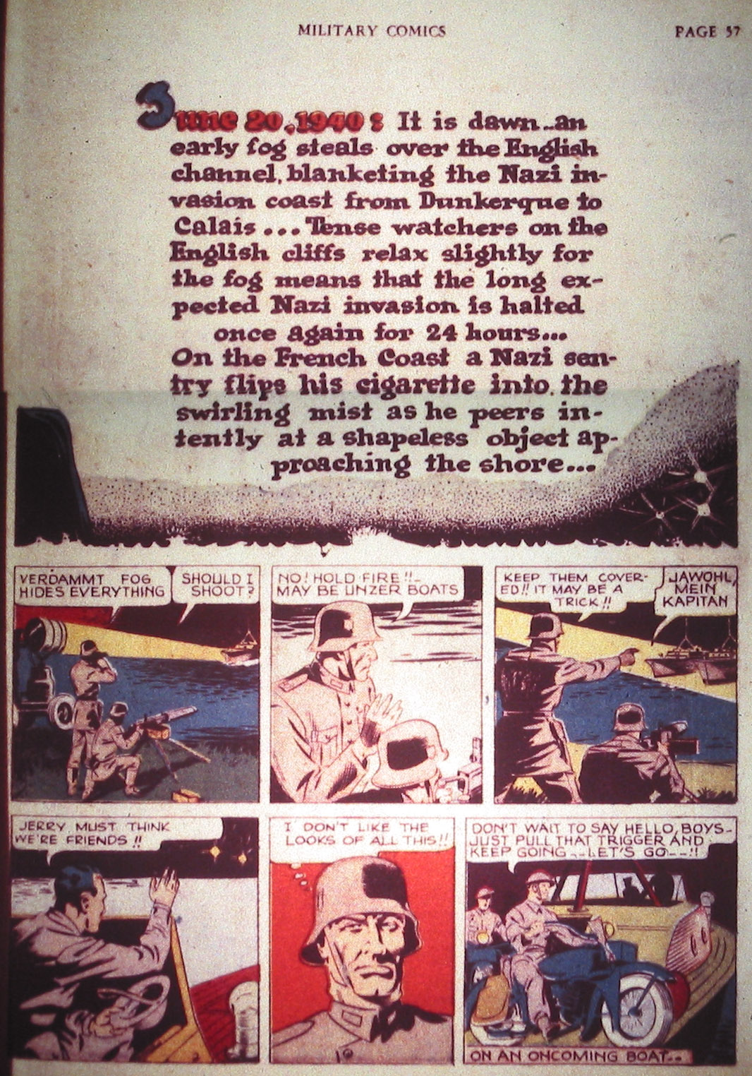 Military Comics #2 (Quality Comics), page 59. Public domain (US).
