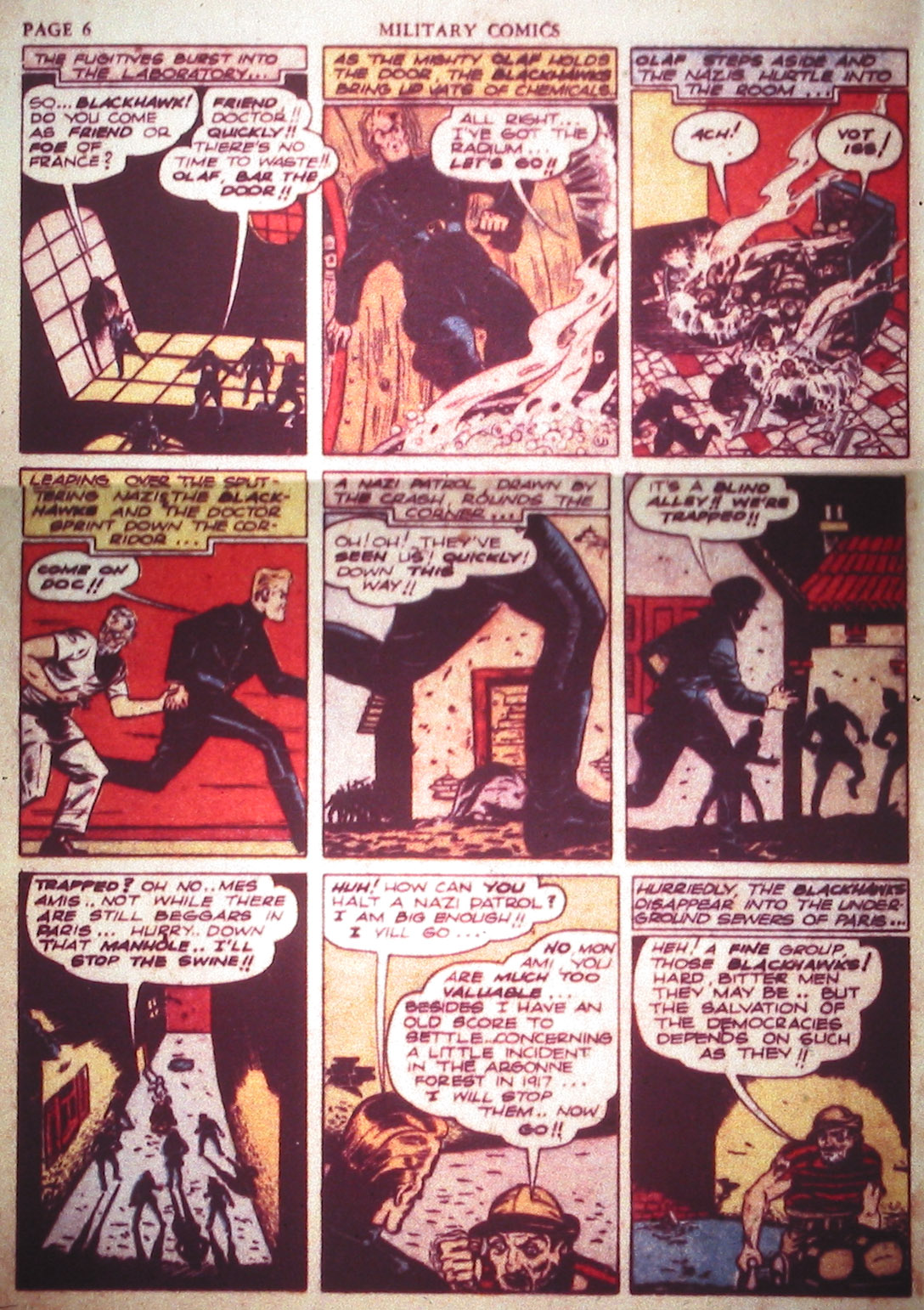 Military Comics #2 (Quality Comics), page 8. Public domain (US).