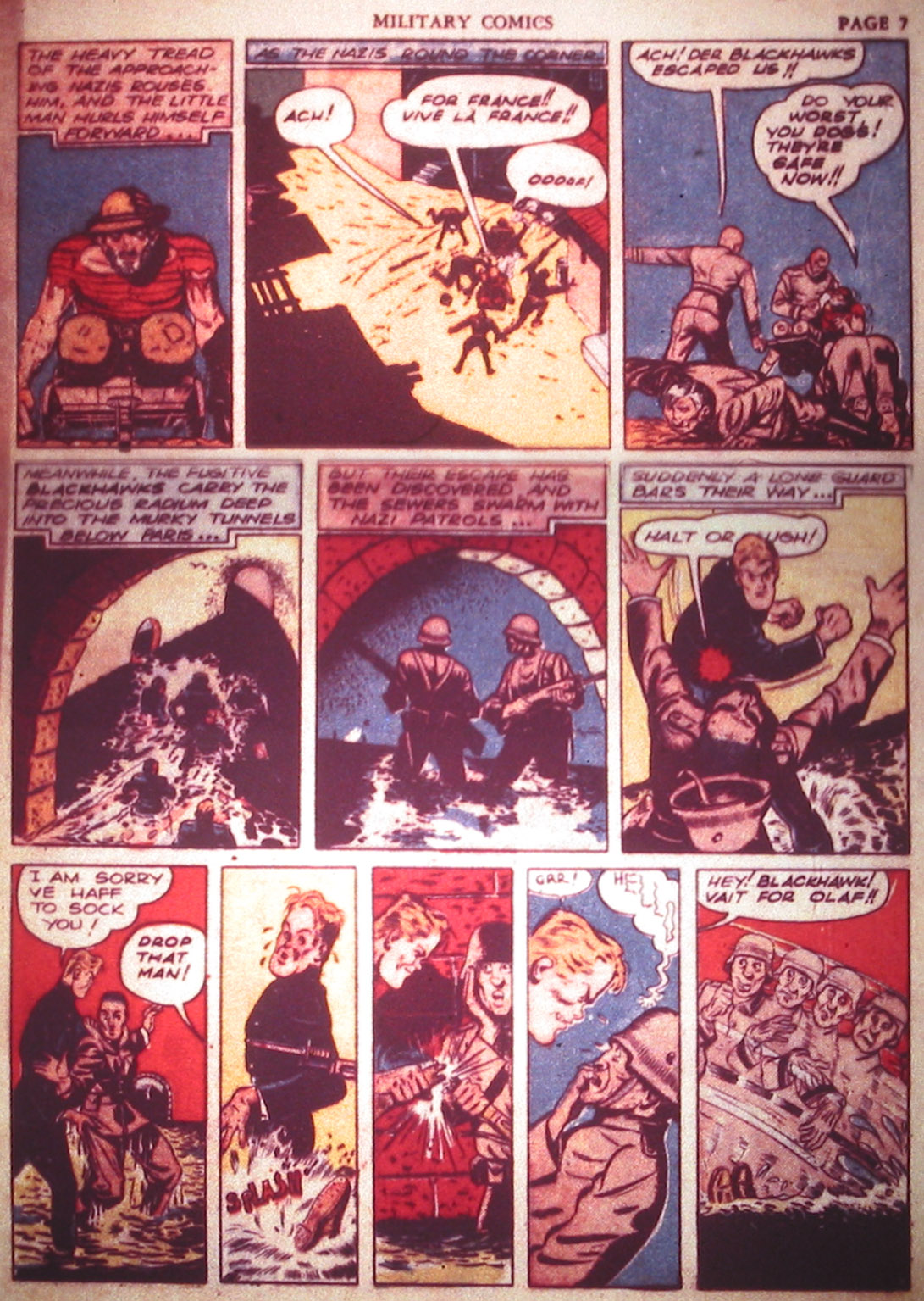 Military Comics #2 (Quality Comics), page 9. Public domain (US).