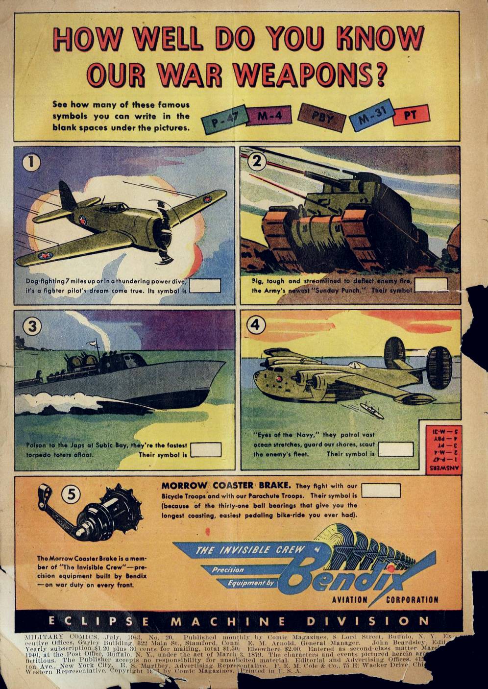 Military Comics #20 (Quality Comics), page 2. Public domain (US).