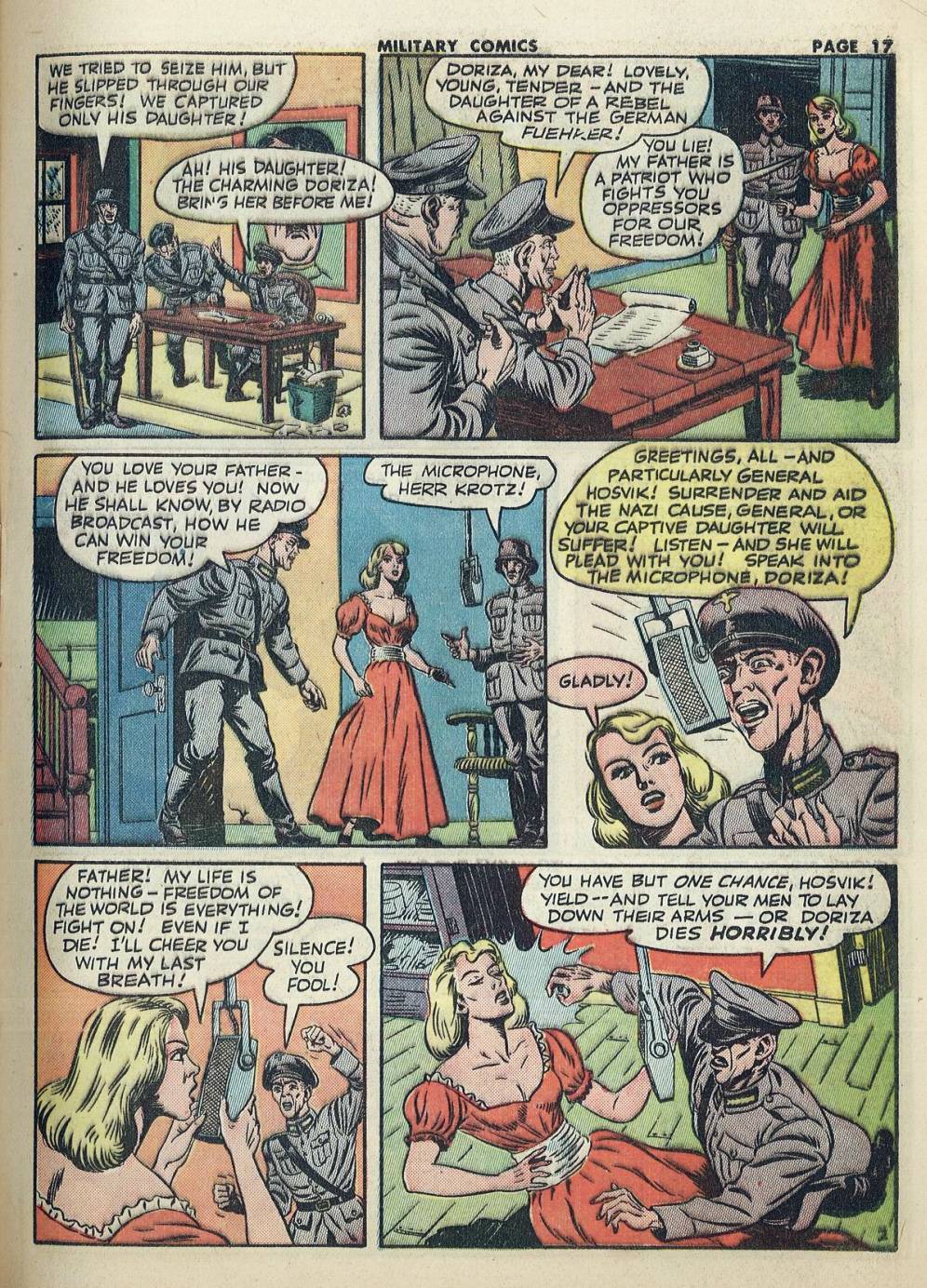 Military Comics #20 (Quality Comics), page 19. Public domain (US).