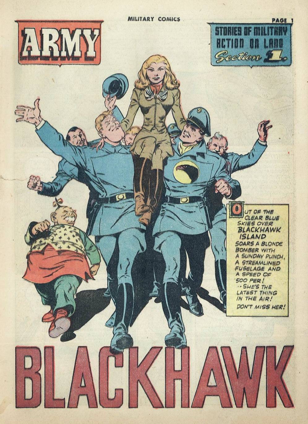 Military Comics #20 (Quality Comics), page 3. Public domain (US).