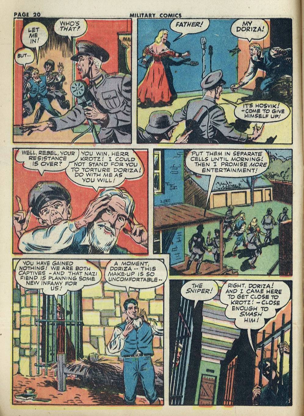 Military Comics #20 (Quality Comics), page 22. Public domain (US).