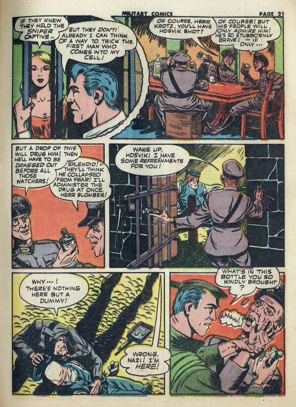 Military Comics #20 (Quality Comics), page 23. Public domain (US).