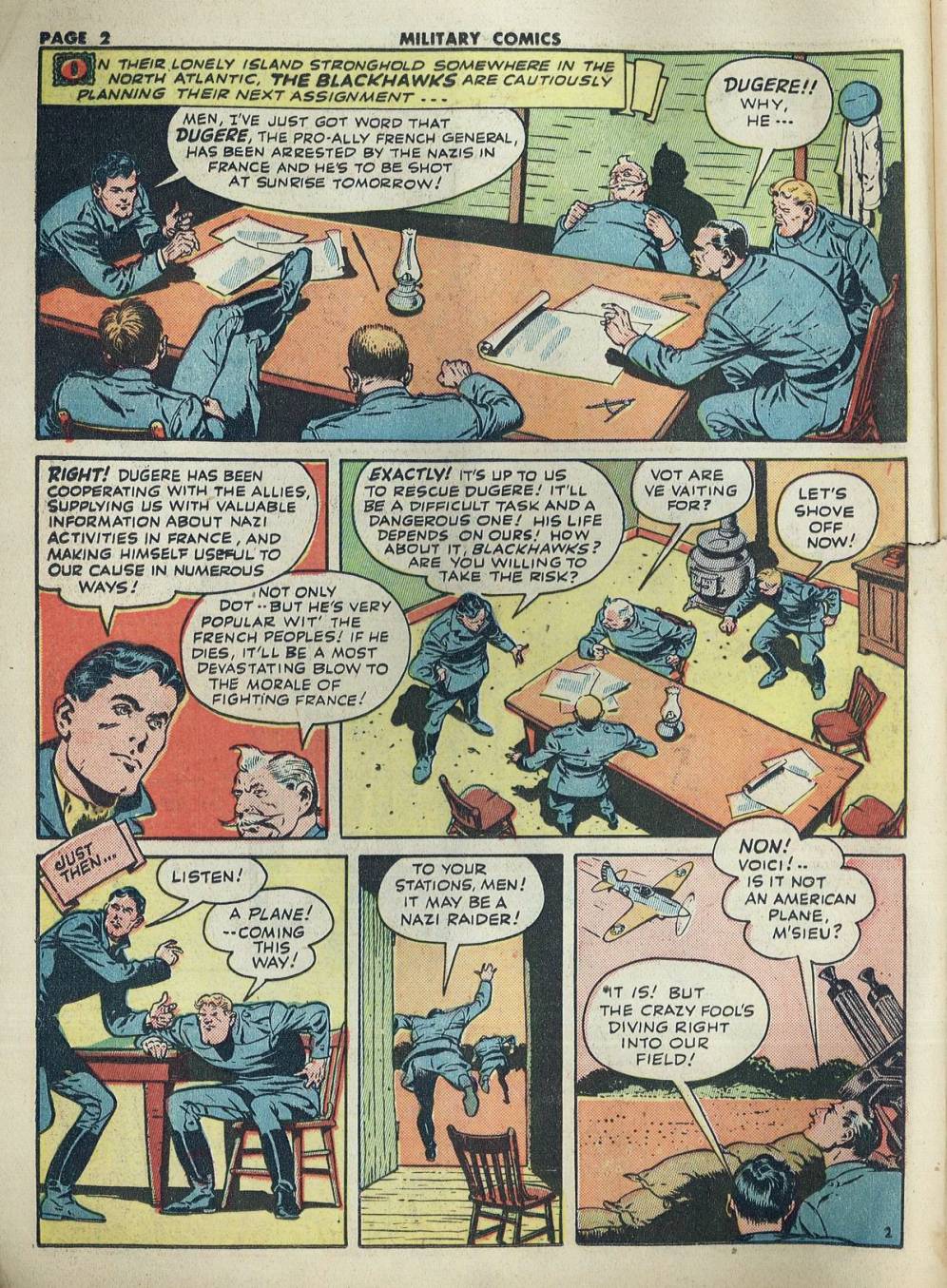 Military Comics #20 (Quality Comics), page 4. Public domain (US).