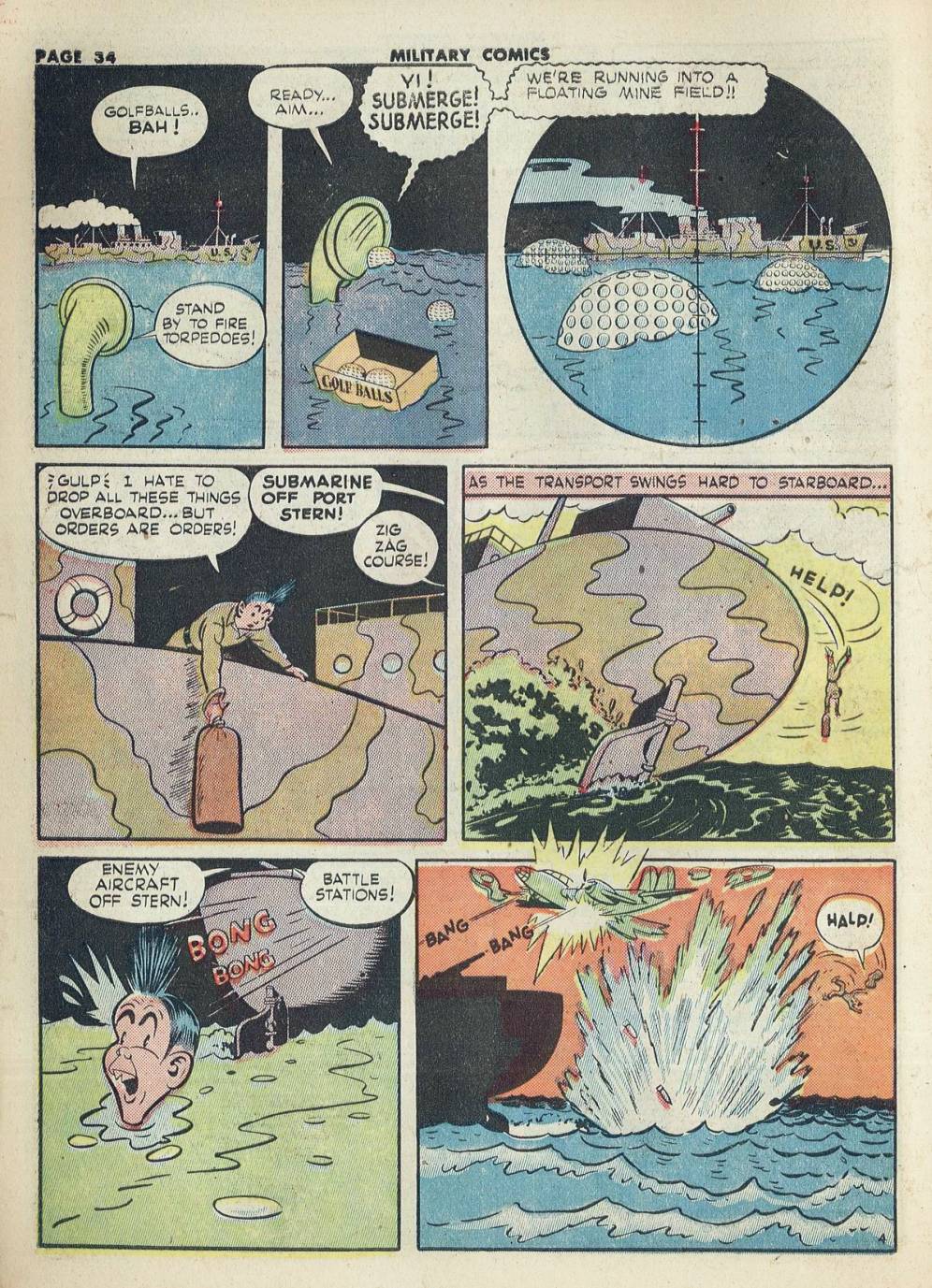 Military Comics #20 (Quality Comics), page 36. Public domain (US).