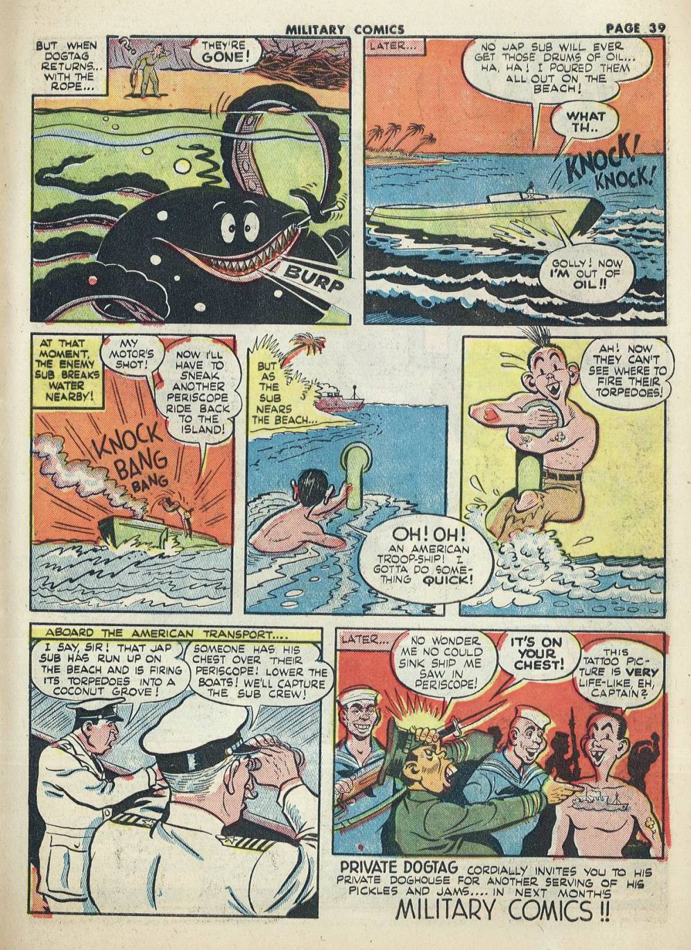 Military Comics #20 (Quality Comics), page 41. Public domain (US).