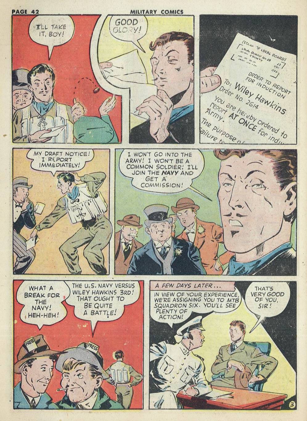 Military Comics #20 (Quality Comics), page 44. Public domain (US).