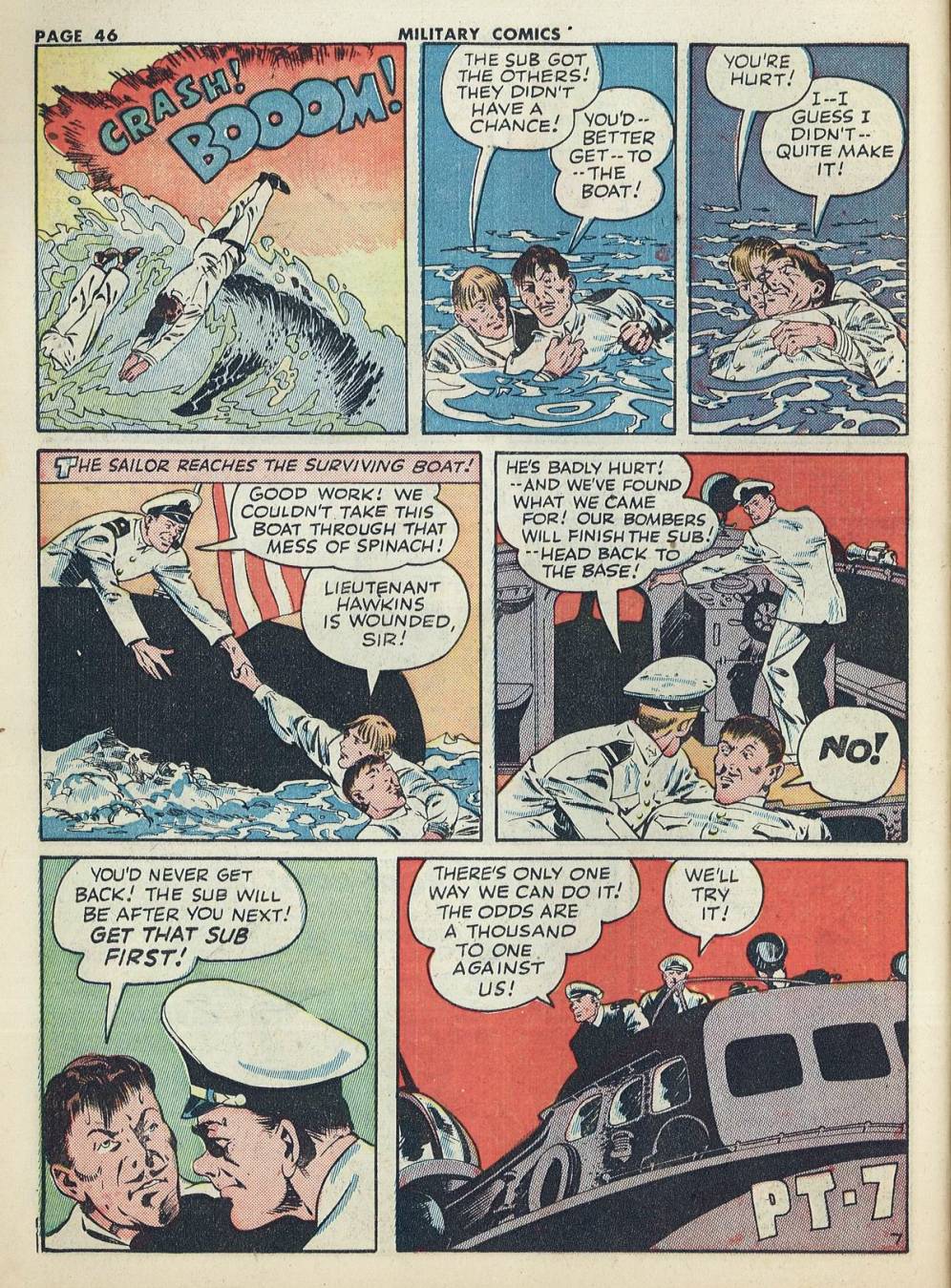 Military Comics #20 (Quality Comics), page 48. Public domain (US).