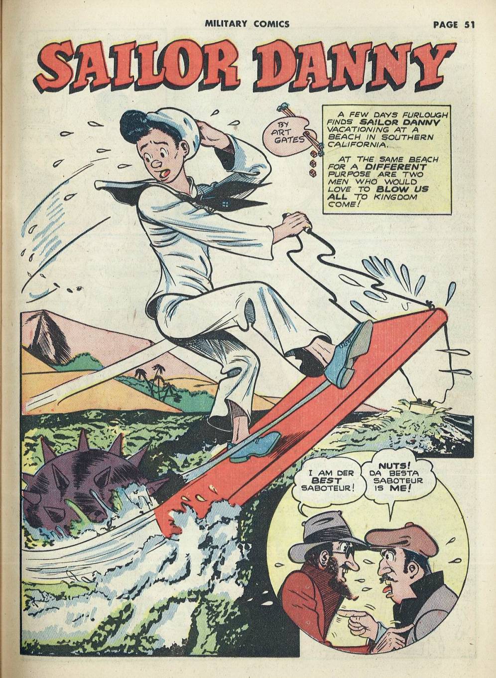 Military Comics #20 (Quality Comics), page 53. Public domain (US).