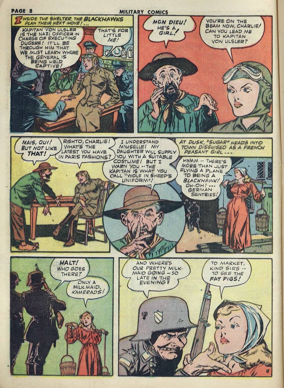 Military Comics #20 (Quality Comics), page 10. Public domain (US).