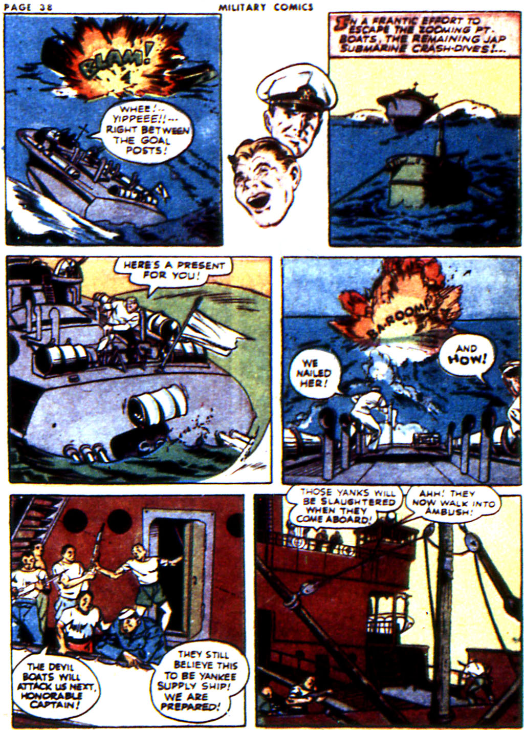 Military Comics #21 (Quality Comics), page 40. Public domain (US).
