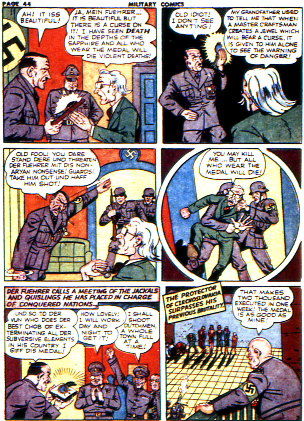 Military Comics #21 (Quality Comics), page 46. Public domain (US).