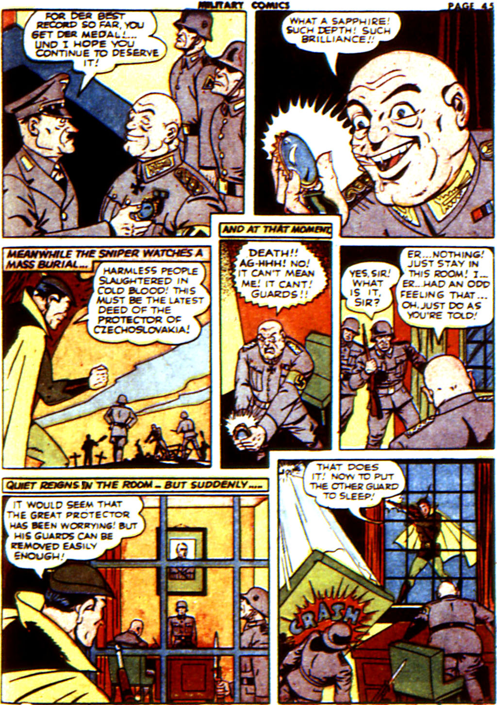 Military Comics #21 (Quality Comics), page 47. Public domain (US).