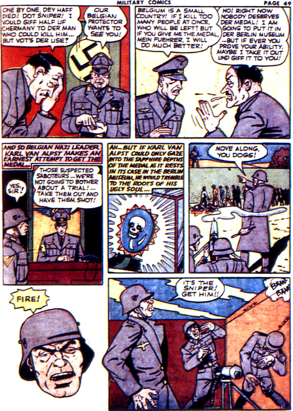 Military Comics #21 (Quality Comics), page 51. Public domain (US).