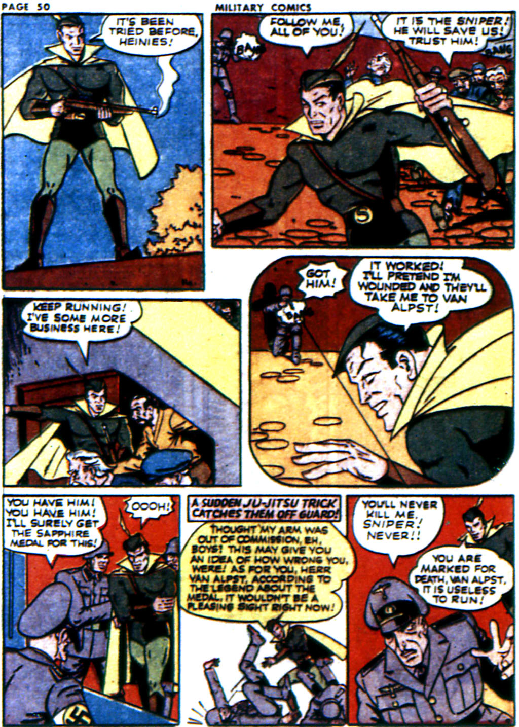 Military Comics #21 (Quality Comics), page 52. Public domain (US).