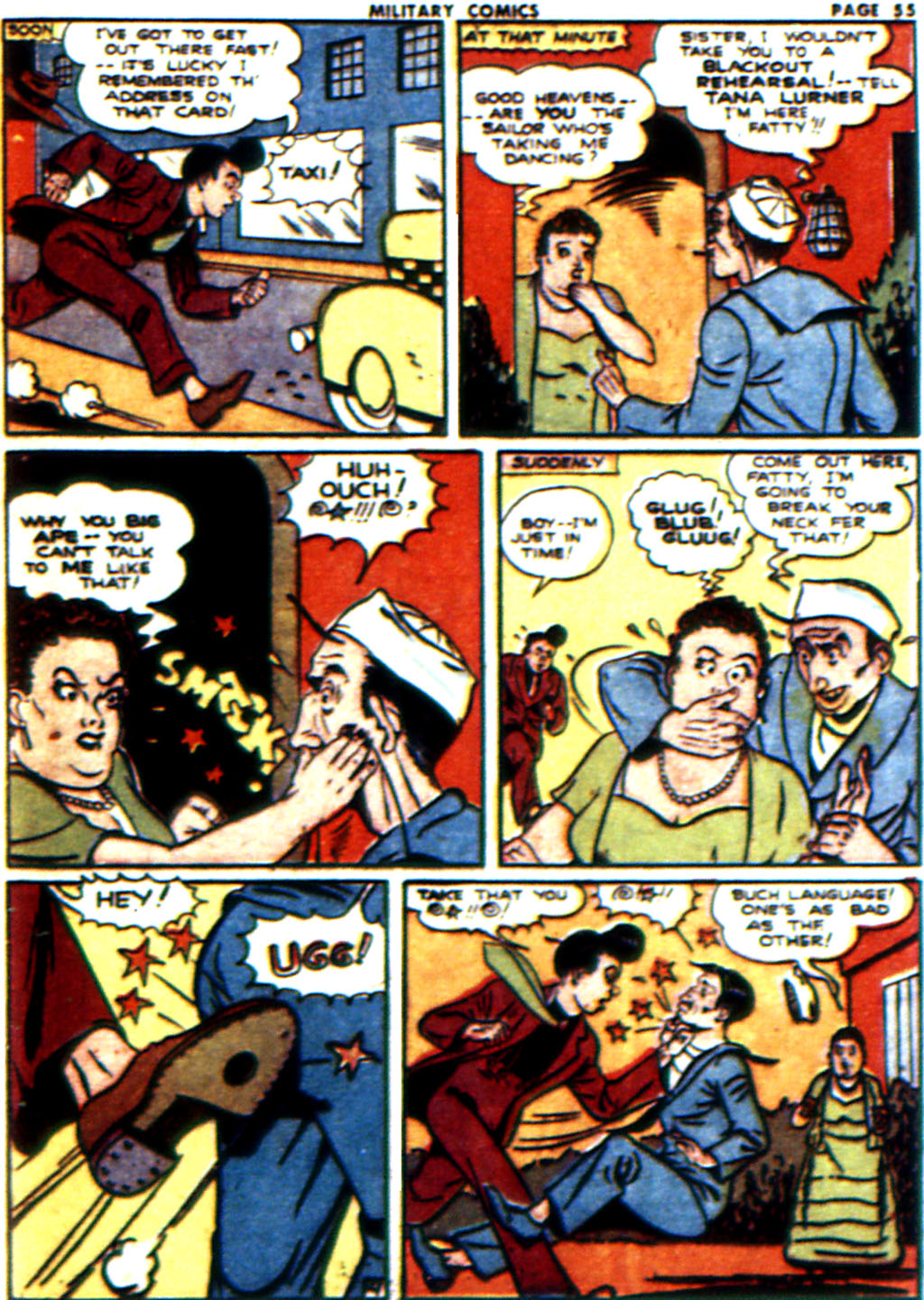 Military Comics #21 (Quality Comics), page 57. Public domain (US).