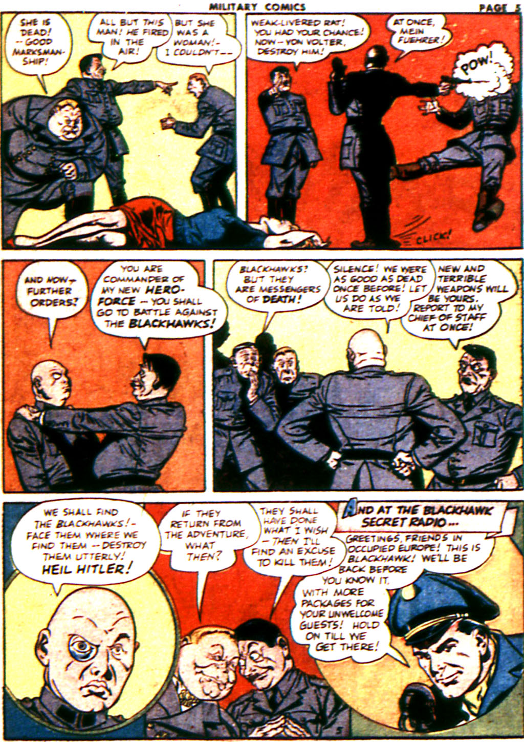 Military Comics #21 (Quality Comics), page 7. Public domain (US).