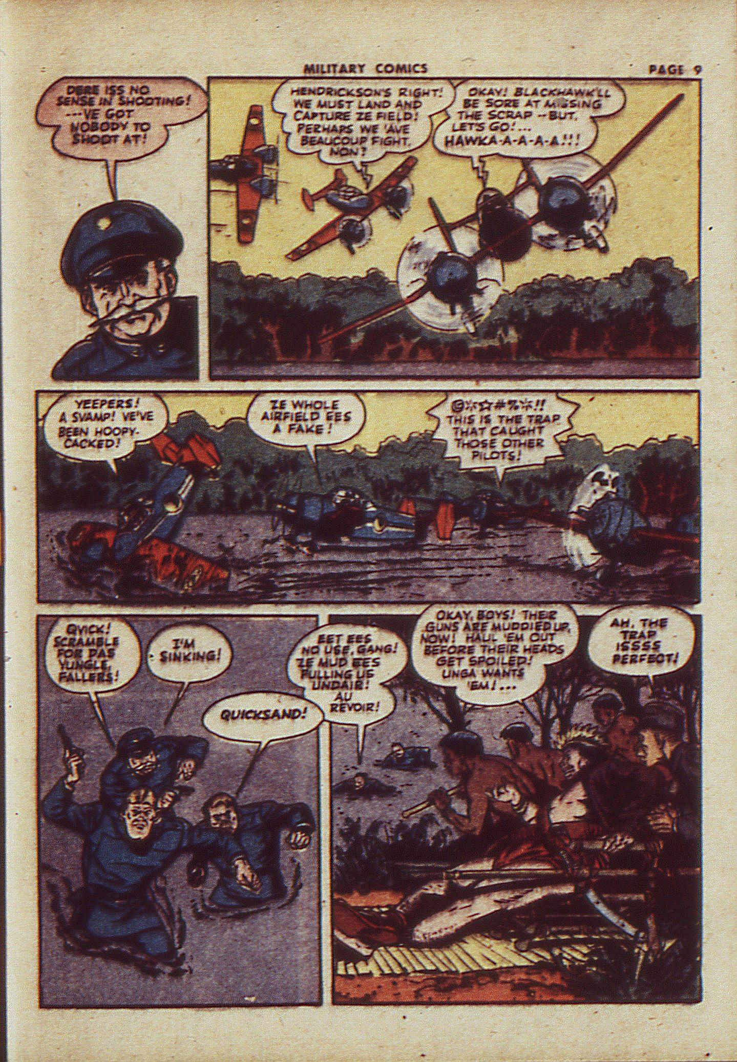 Military Comics #23 (Quality Comics), page 11. Public domain (US).