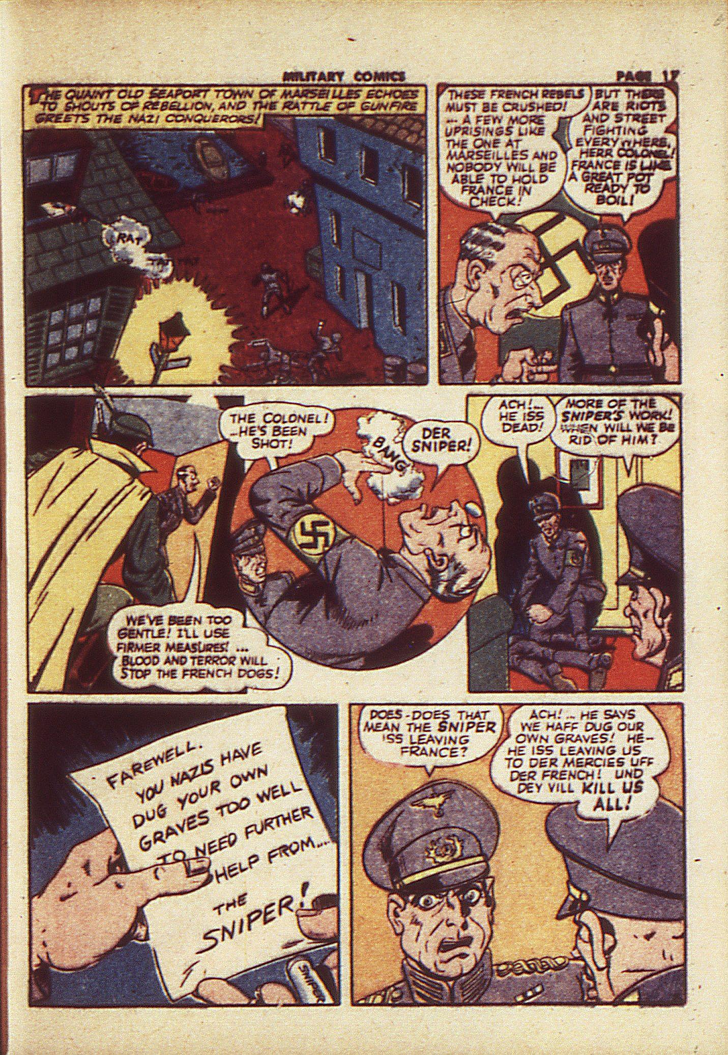 Military Comics #23 (Quality Comics), page 19. Public domain (US).