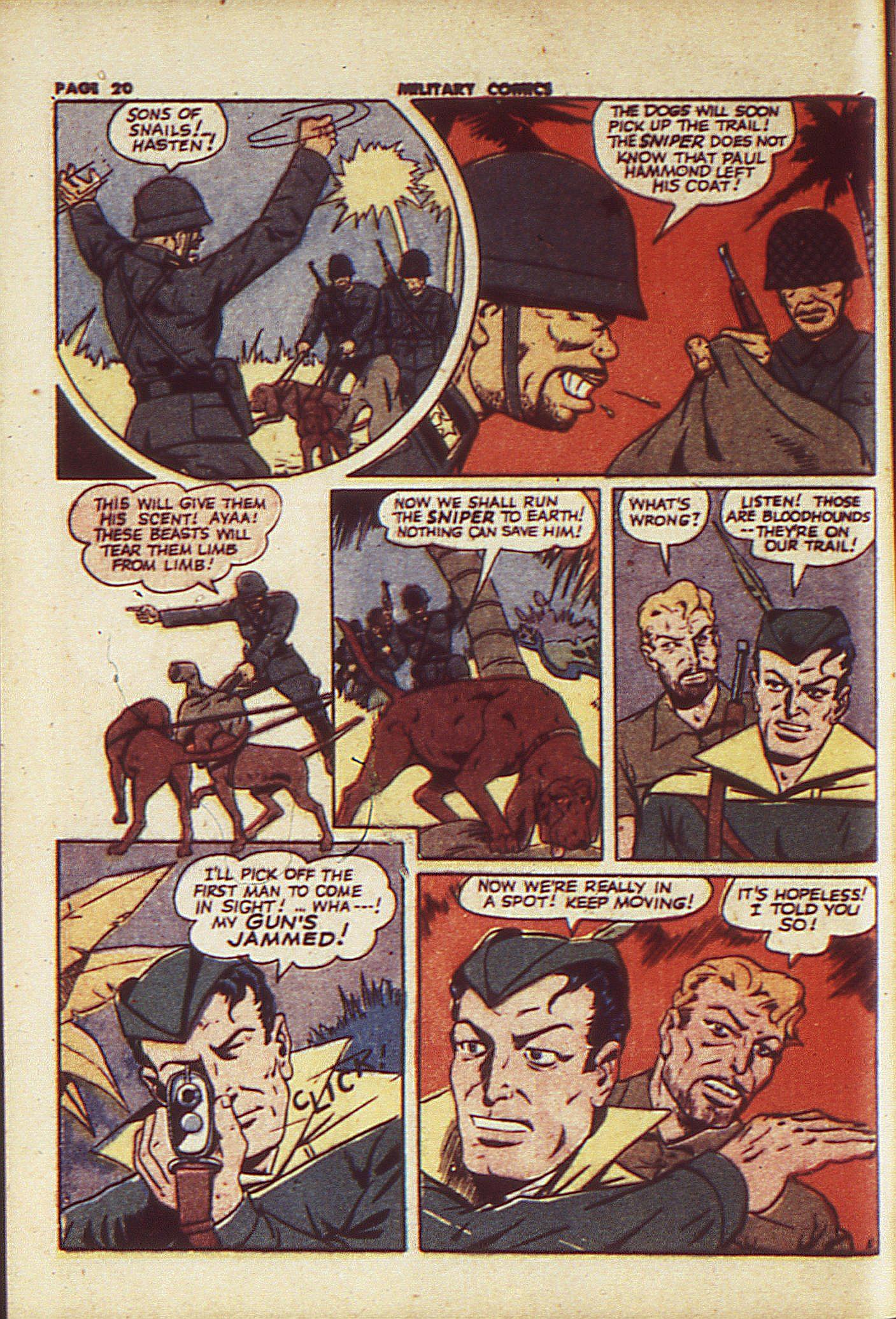 Military Comics #23 (Quality Comics), page 22. Public domain (US).