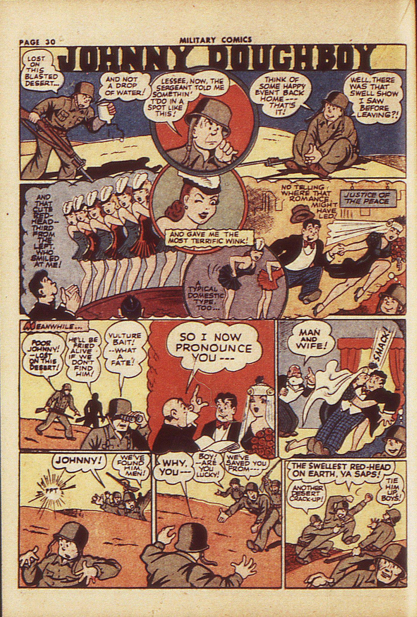 Military Comics #23 (Quality Comics), page 32. Public domain (US).