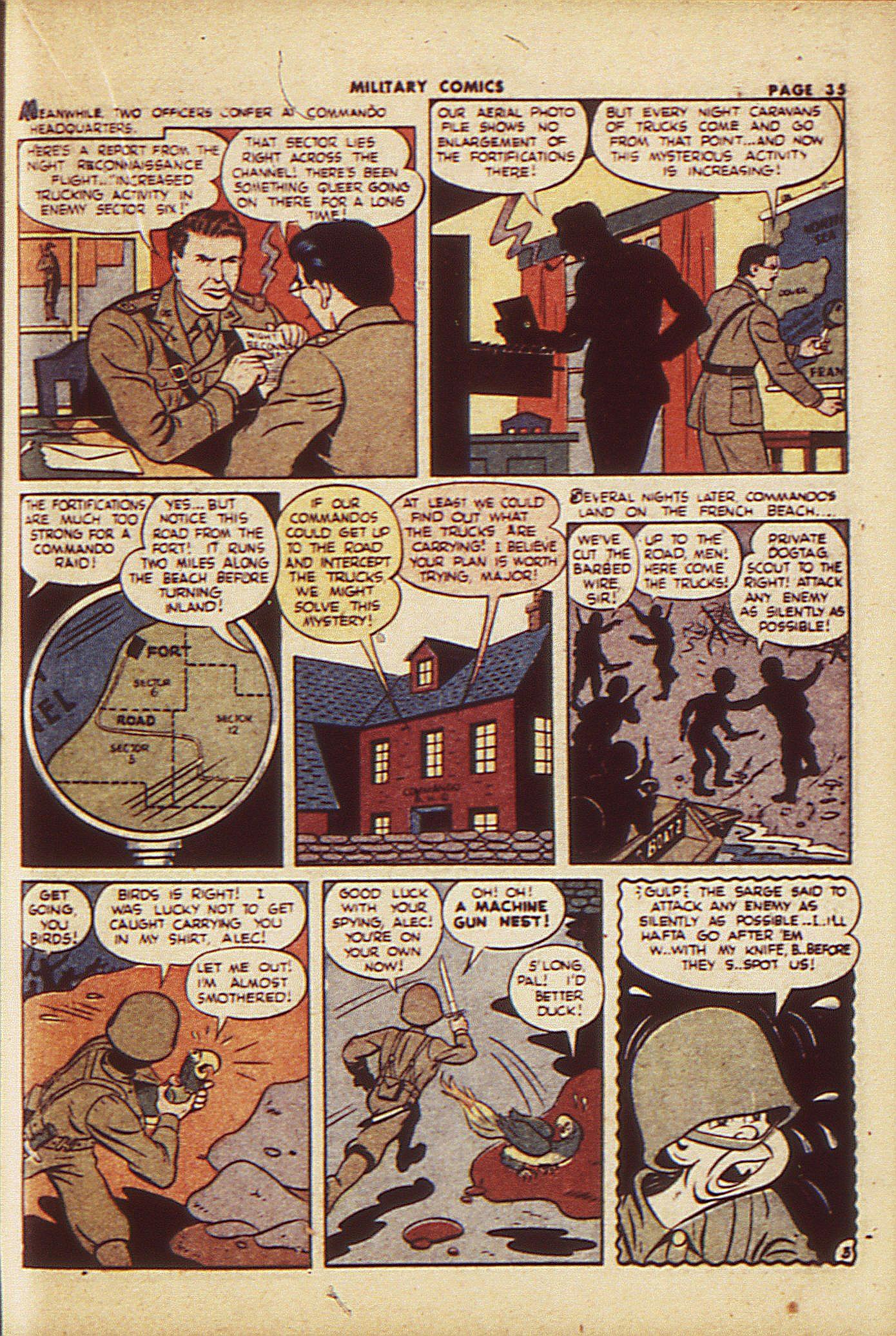 Military Comics #23 (Quality Comics), page 37. Public domain (US).