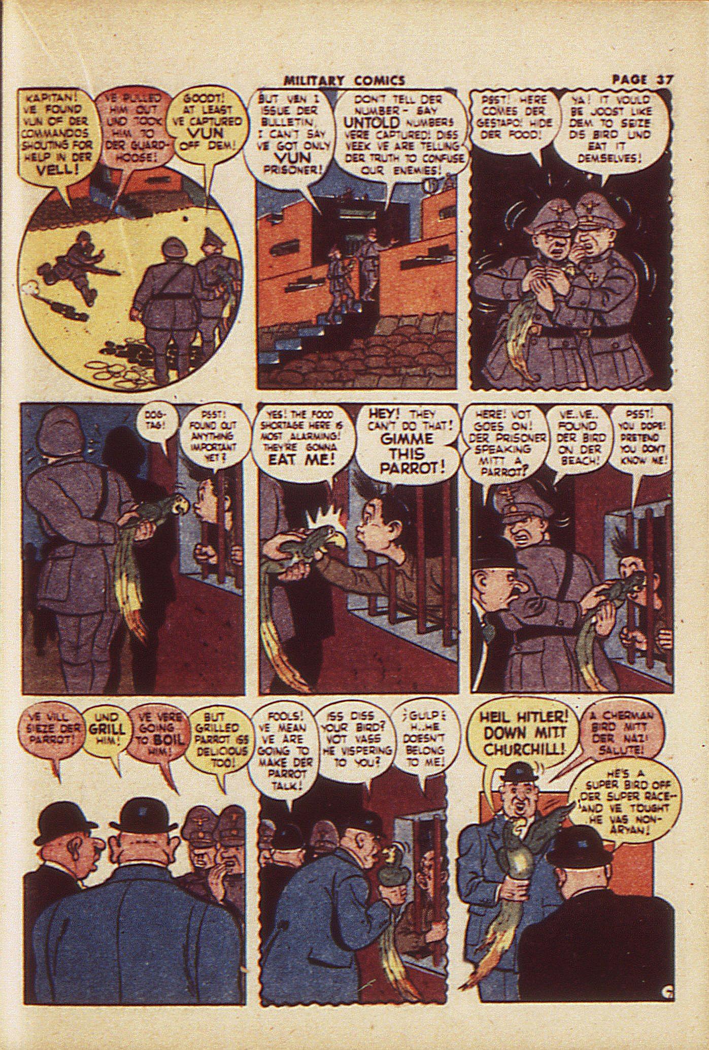 Military Comics #23 (Quality Comics), page 39. Public domain (US).