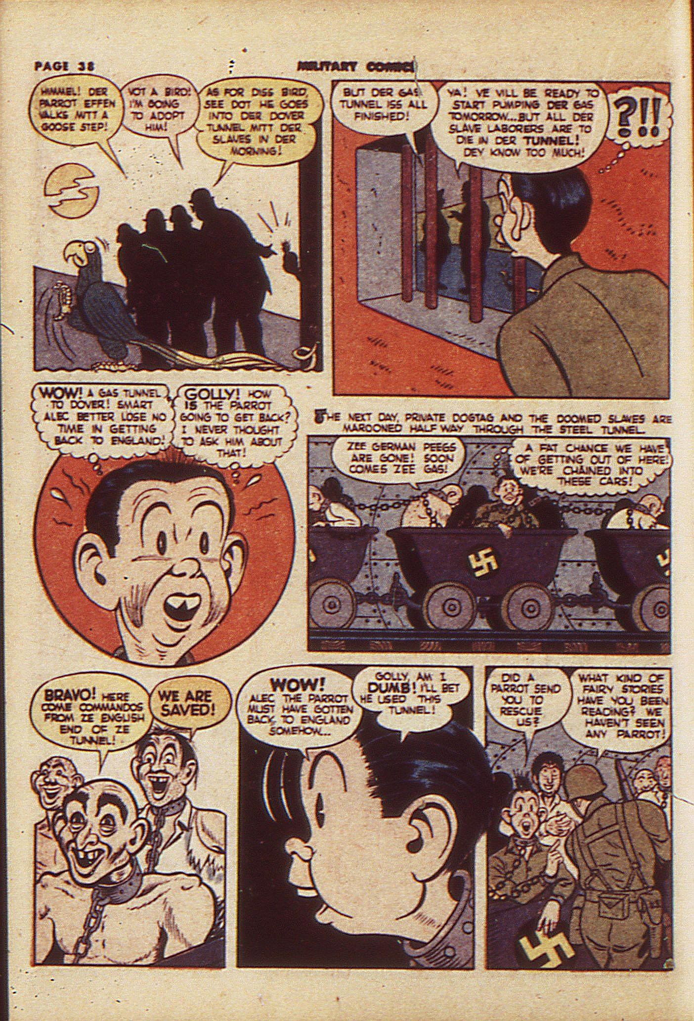 Military Comics #23 (Quality Comics), page 40. Public domain (US).