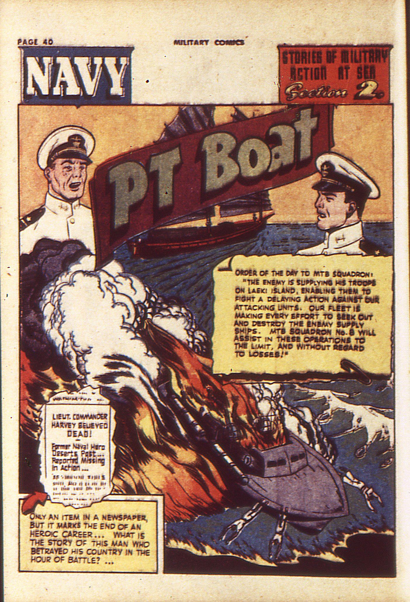 Military Comics #23 (Quality Comics), page 42. Public domain (US).