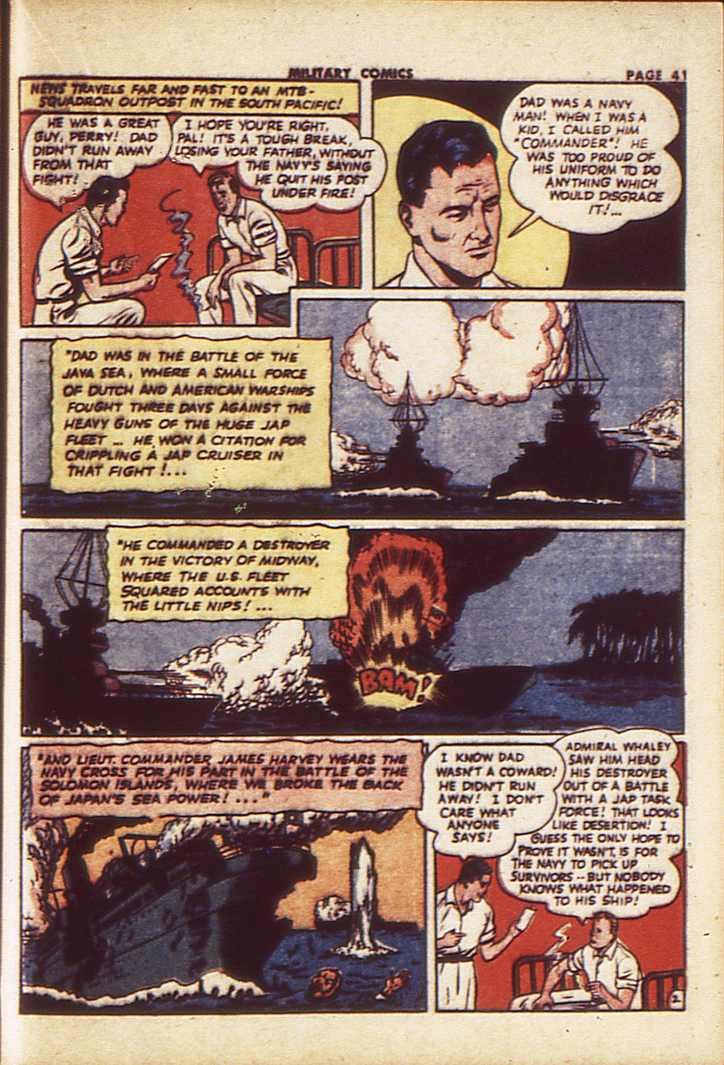Military Comics #23 (Quality Comics), page 43. Public domain (US).