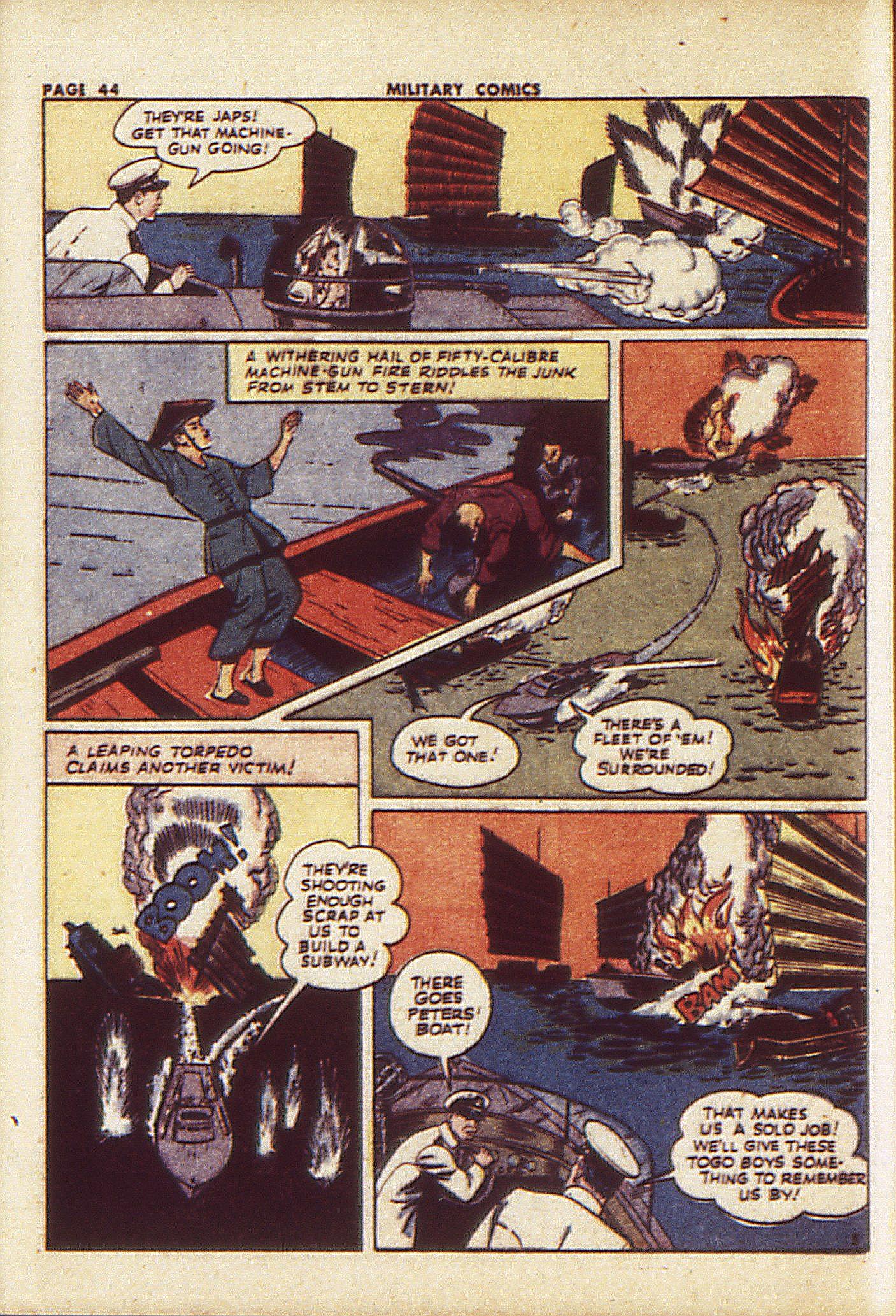 Military Comics #23 (Quality Comics), page 46. Public domain (US).