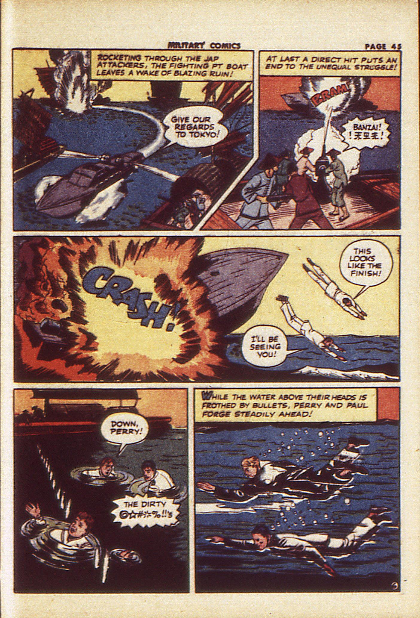 Military Comics #23 (Quality Comics), page 47. Public domain (US).