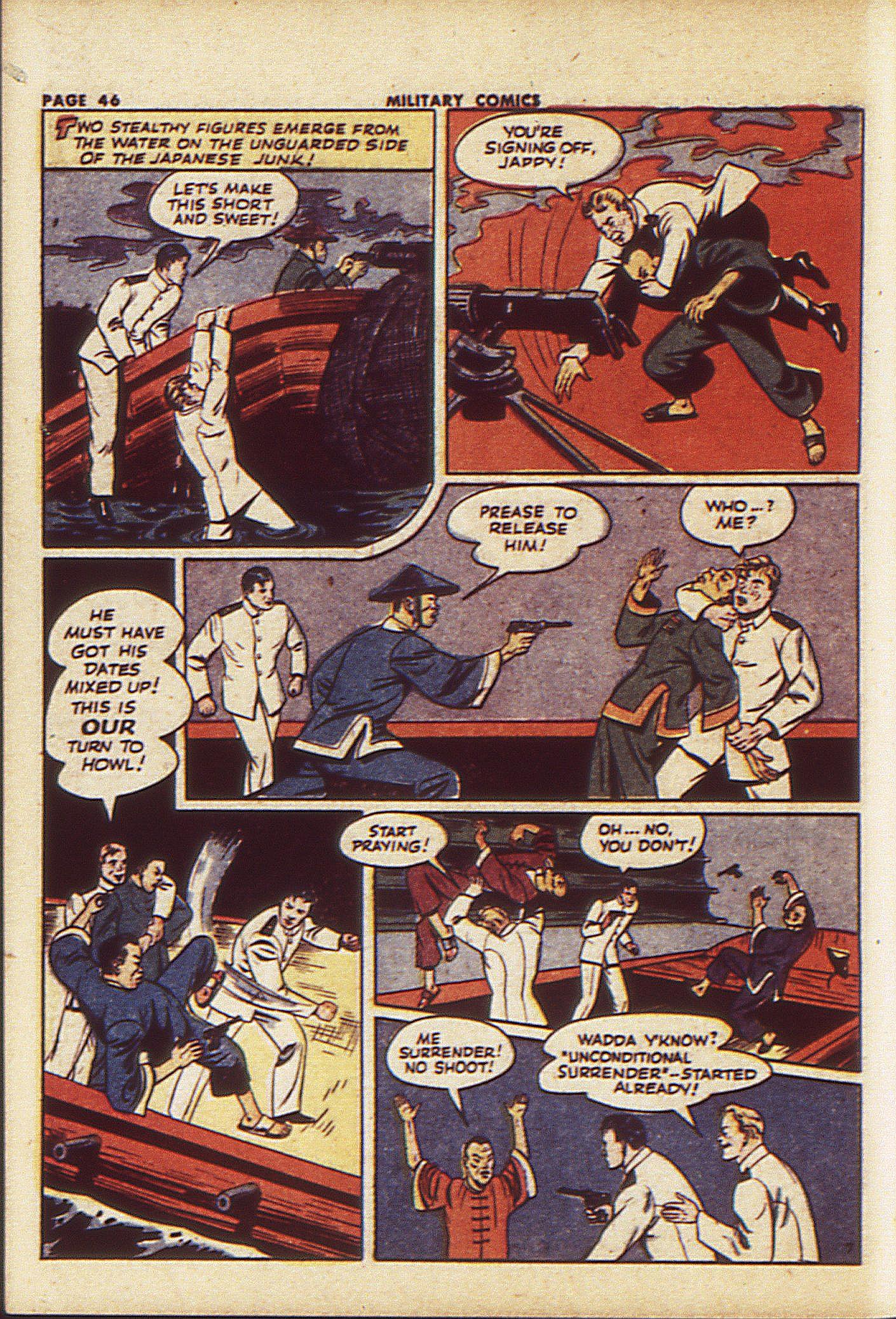 Military Comics #23 (Quality Comics), page 48. Public domain (US).