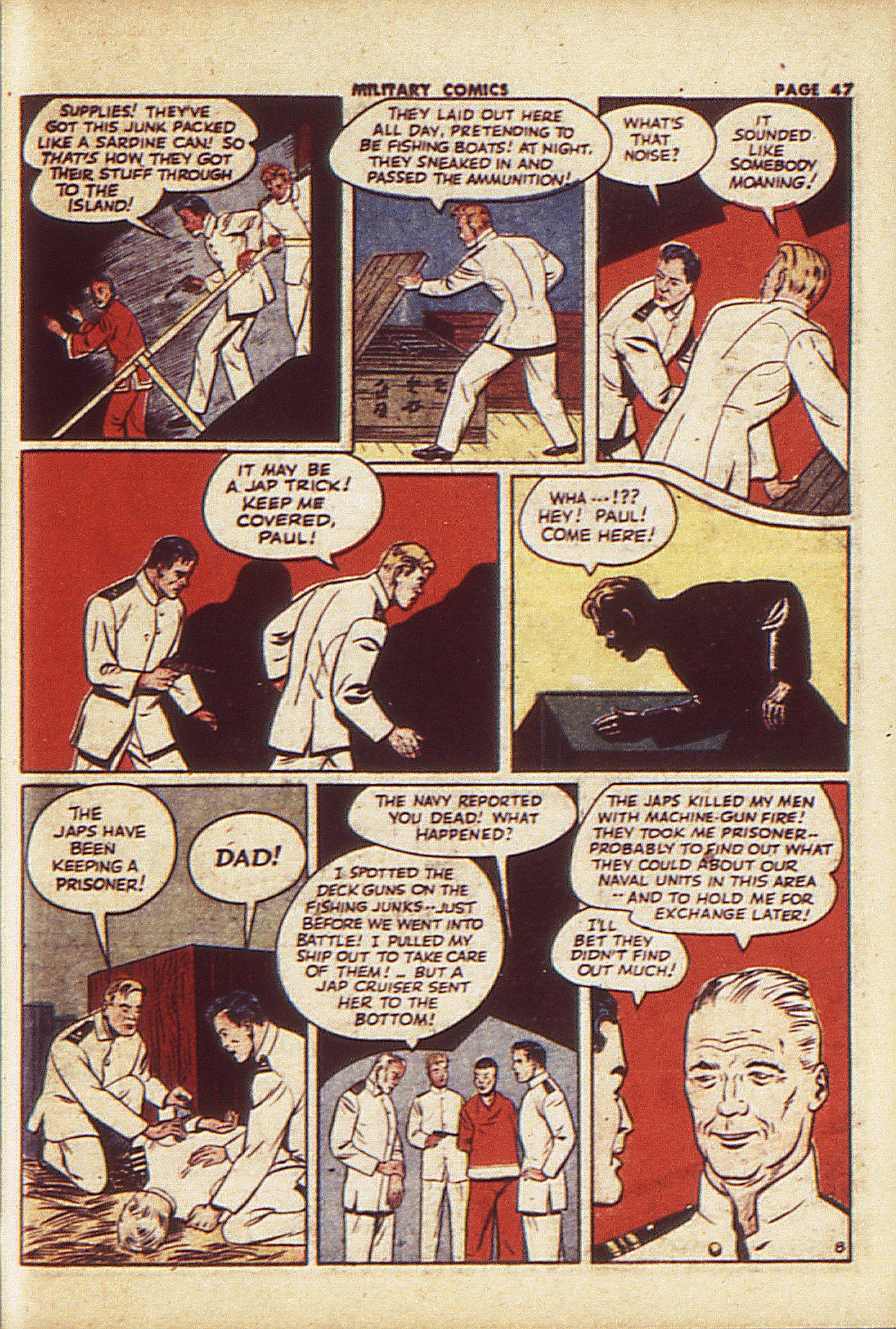 Military Comics #23 (Quality Comics), page 49. Public domain (US).