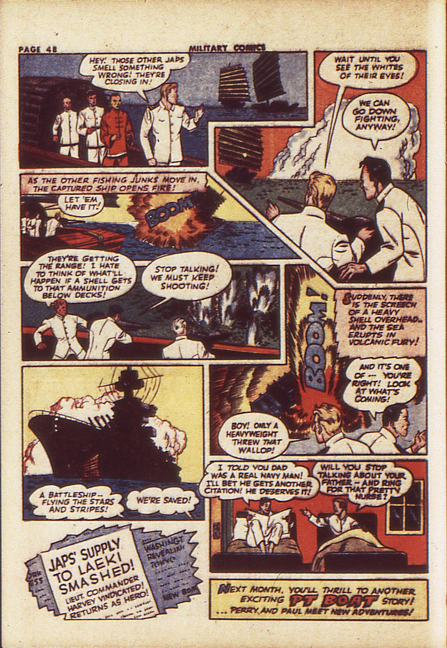 Military Comics #23 (Quality Comics), page 50. Public domain (US).